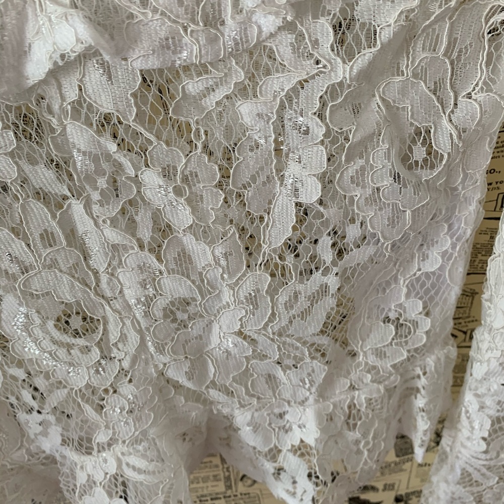 Reformation Tristan top white lace NWT size 2 XS - Picture 10 of 12
